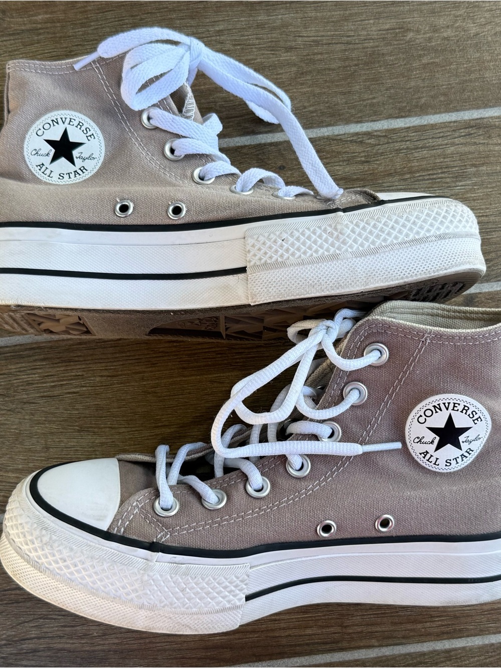 Converse All Star High Top Sneakers - Taupe/Beige